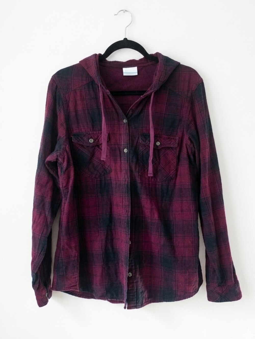 Columbia Womans Plaid Long Sleeve Button Down Shirt Large